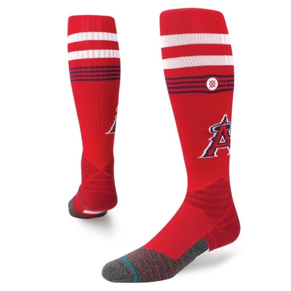 Stance Los Angeles Angels MLB Diamond Pro Baseball Socks Size L Feel 360‎ OTC - Picture 1 of 7